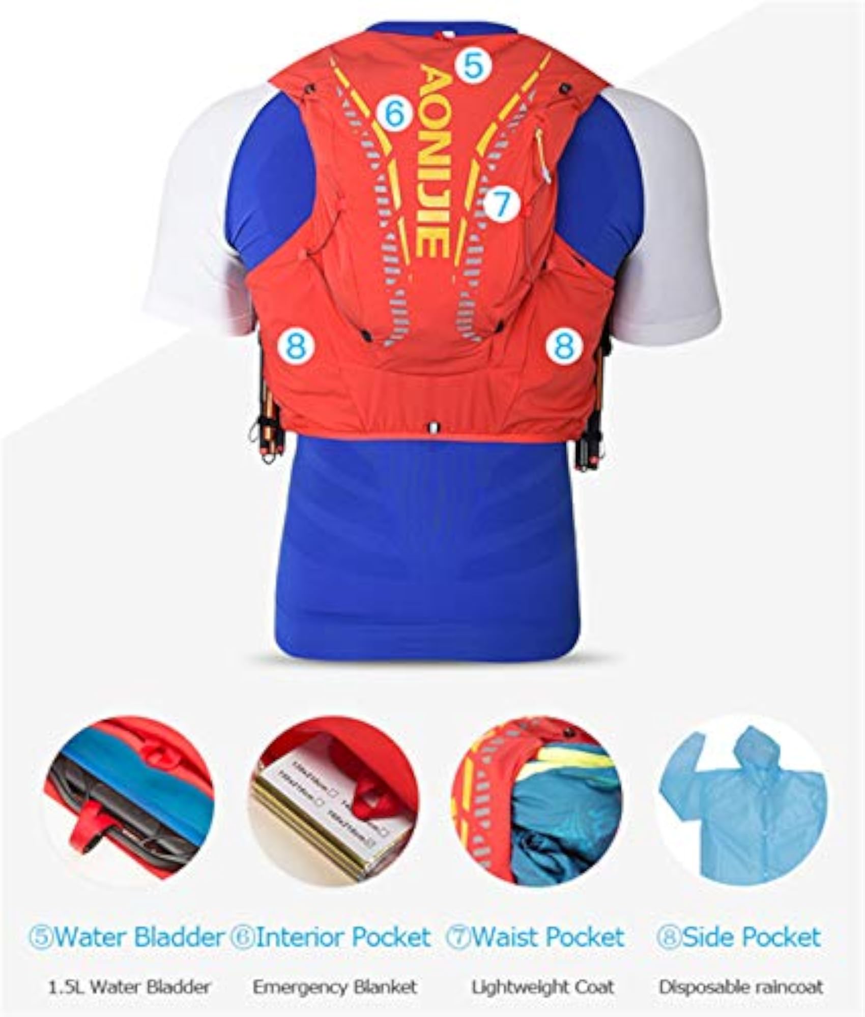 12L Running Vest Pack Hydration Backpack